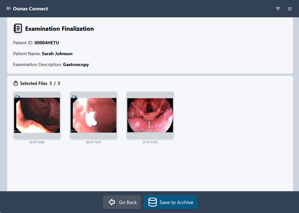 Upload to PACS from UI